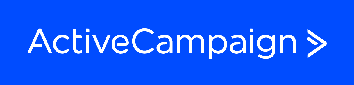 a white banner with ActiveCampaign's logo
